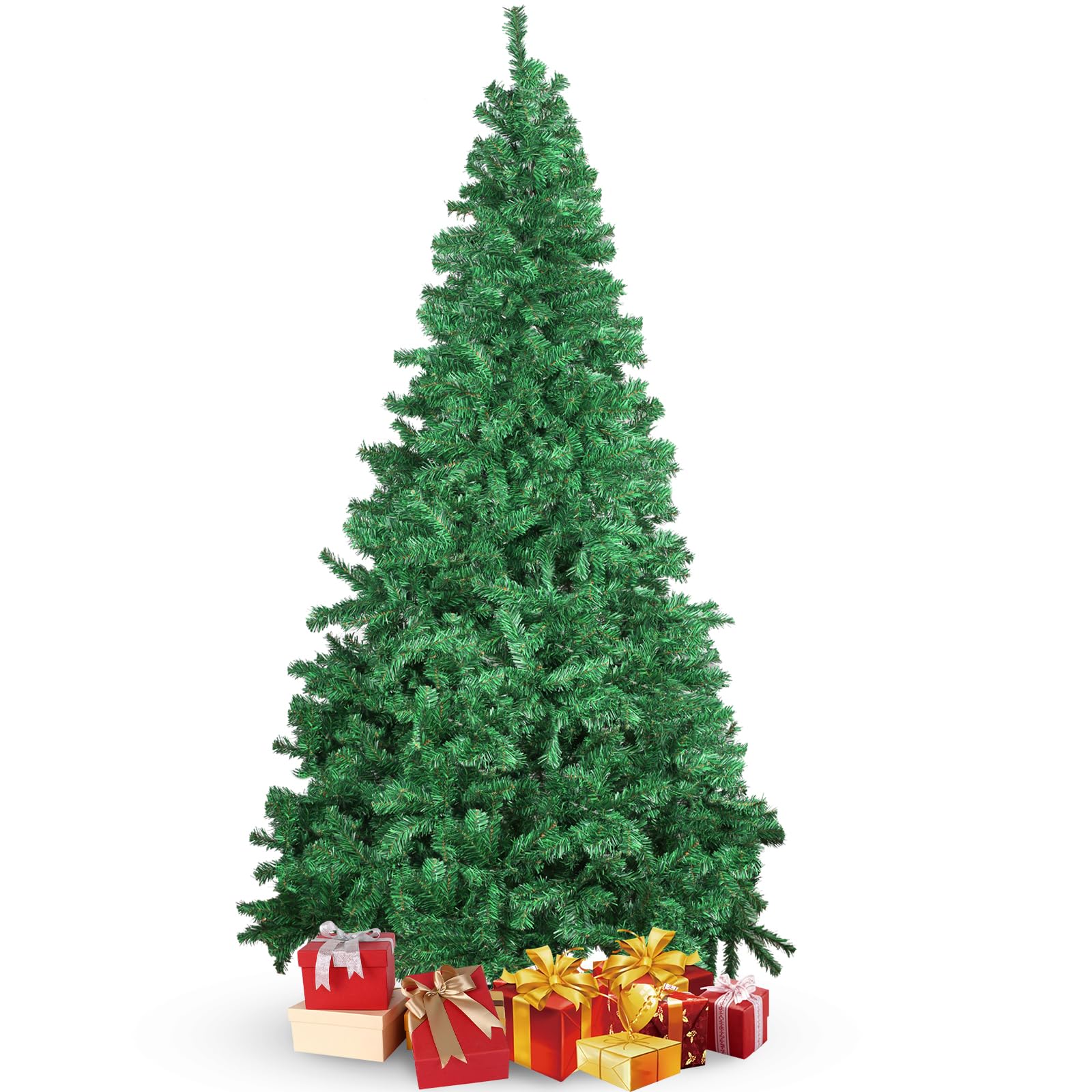 Amazon.com: 7ft Artificial Christmas Tree, Unlit Hinged Xmas